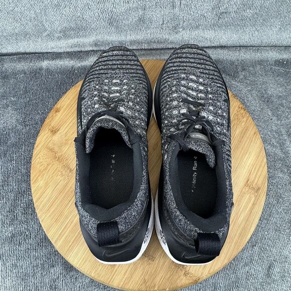 Nike InfinityRN 4 Running Shoes Womens Size 10 Black White Flyknit ReactX - Picture 5 of 9